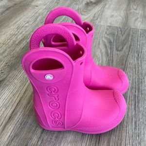 Toddler Girls Crocs Handle It Rainboots
